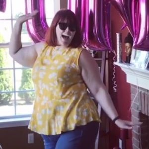 Target Ava & Viv Yellow Peplum Tank Top Sz 2X